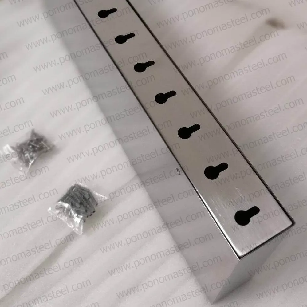 12"x6"x1.5" (cm.30.5x15x3.8) stainless steel floating shelf