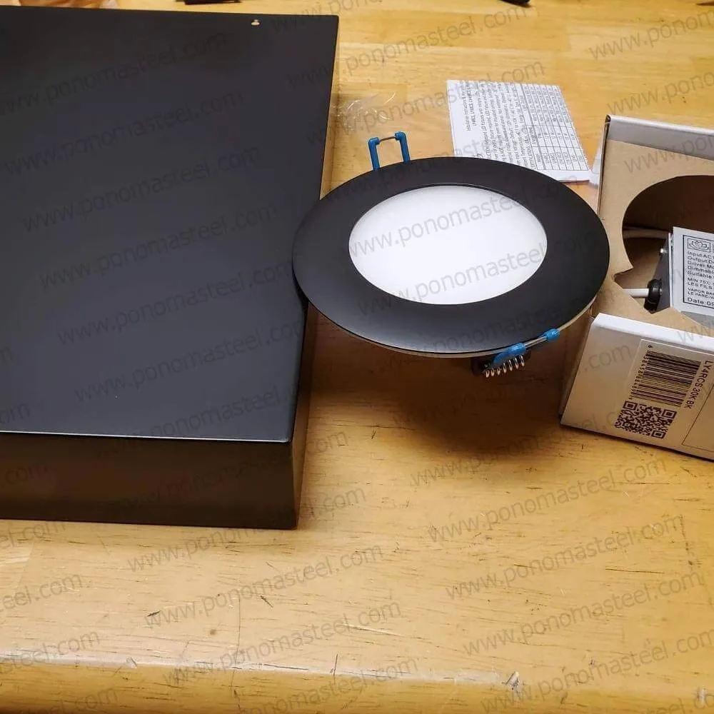 12"x8"x1.5" (cm.30.5x20x3.8) stainless floating shelf with 1 LED light