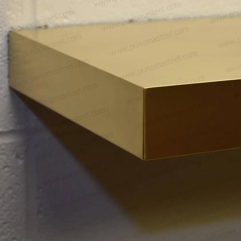 12"x8"x1.5" (cm.30.5x20x3.8) stainless floating shelf with 1 LED light
