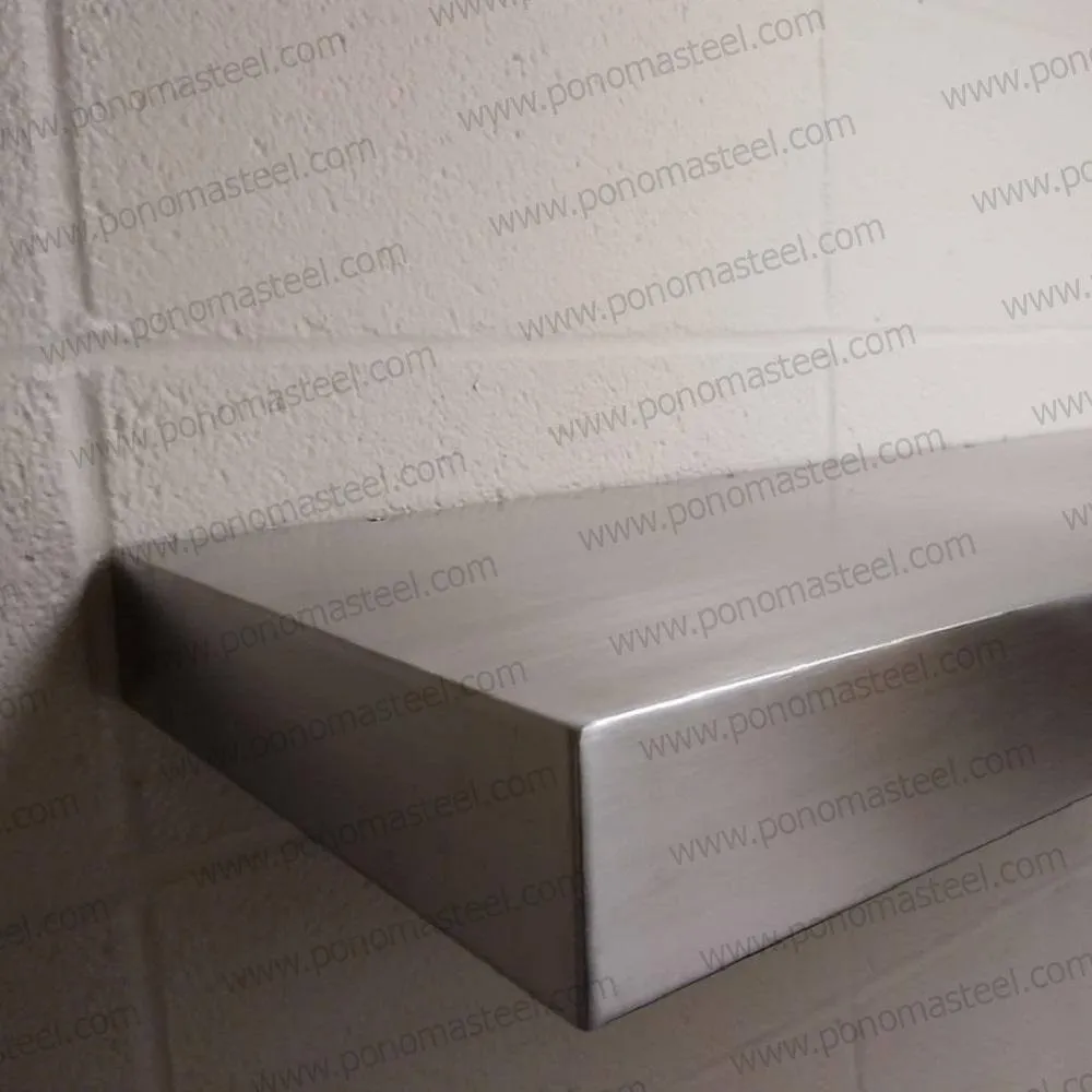 12"x8"x1.5" (cm.30.5x20x3.8) stainless floating shelf with 1 LED light