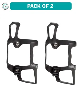2 Pack WHISKY No.9 SEL Carbon Water Bottle Cage - Left Side Entry, Matte Black