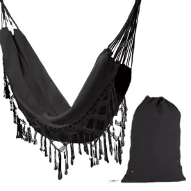 200*150CM Camping Hammock Tassel Canvas Hammock Photography Props Outdoor Indoor