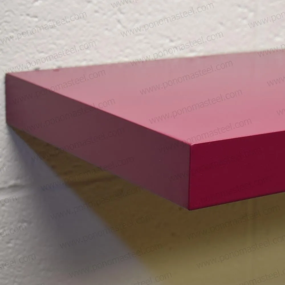 20"x12"x1.5" (cm.50.8x30.5x3.8) brushed stainless steel floating shelf
