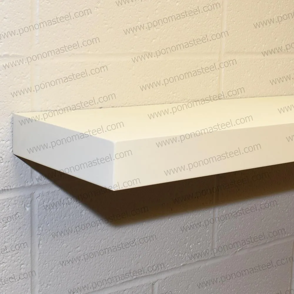24"x8"x2.0" (cm.61x20.3x5.1) brushed stainless steel floating shelf