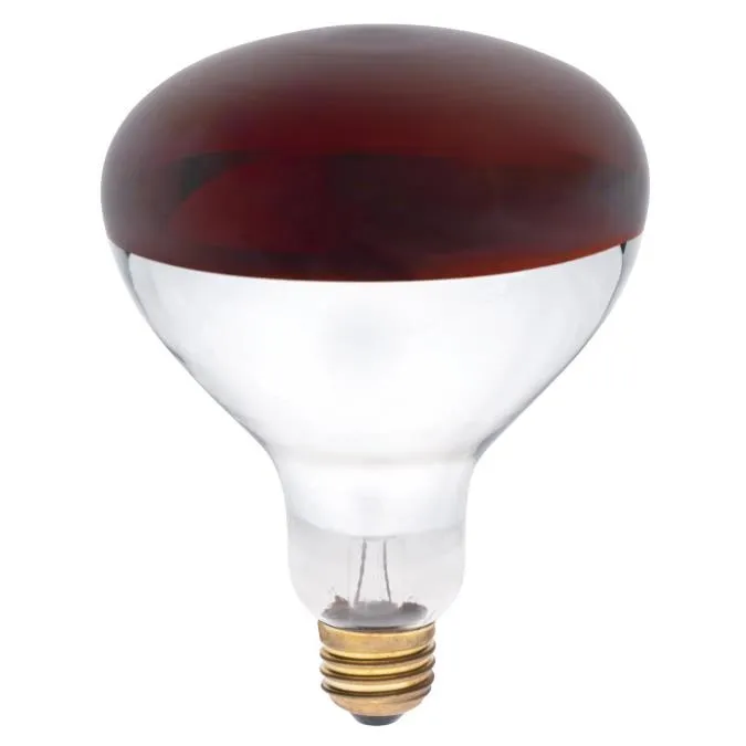 250 Watt R40 Incandescent Red Infrared Heat Flood E26 (Medium) Base, Box