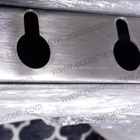 26"x8"x2.0" (cm.66x20.3x5.1) brushed stainless steel floating shelf