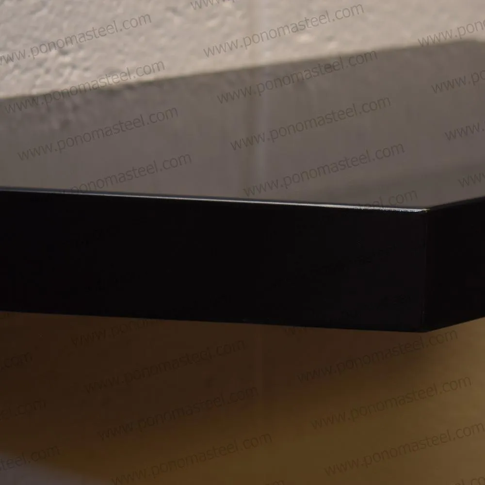 26"x8"x2.0" (cm.66x20.3x5.1) brushed stainless steel floating shelf