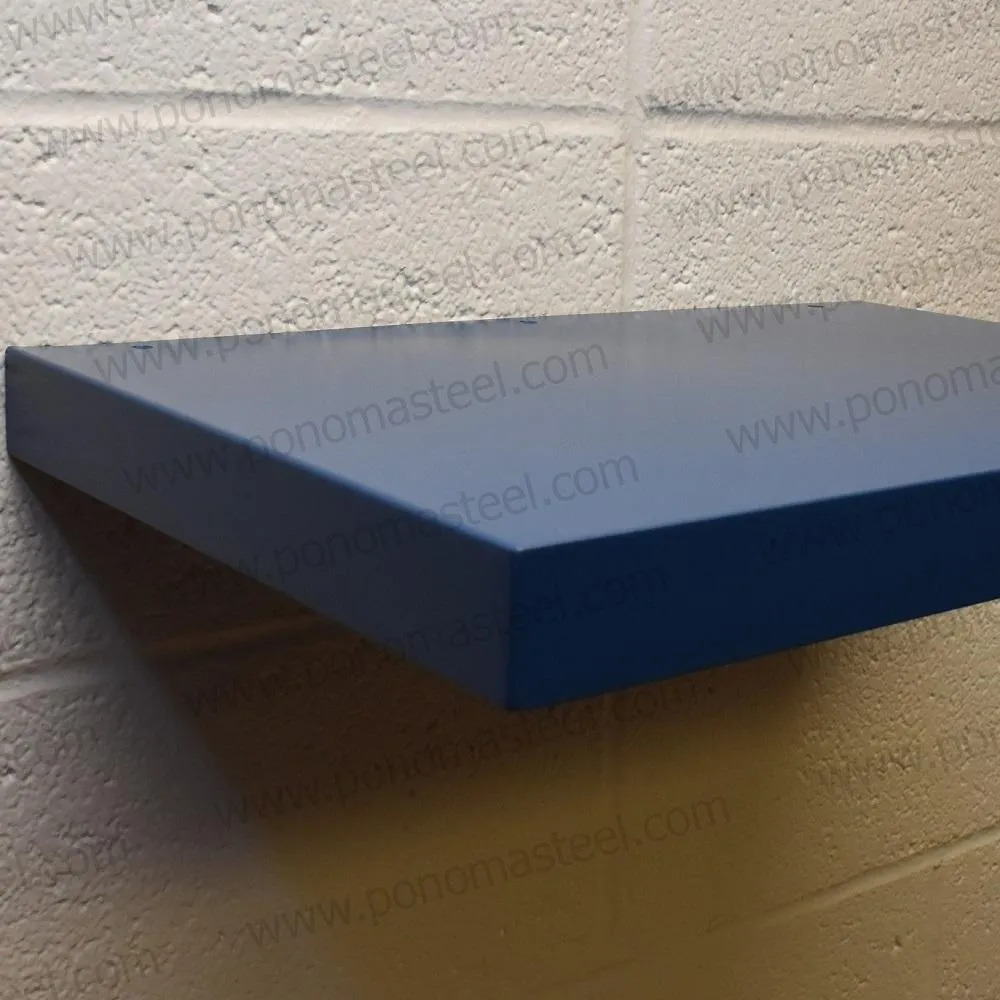 26"x8"x2.0" (cm.66x20.3x5.1) brushed stainless steel floating shelf
