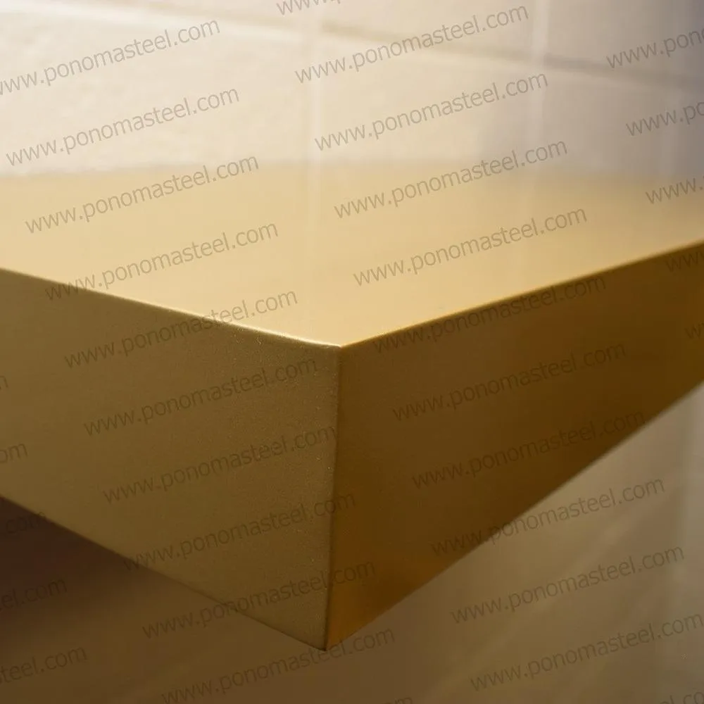 26"x8"x2.0" (cm.66x20.3x5.1) brushed stainless steel floating shelf