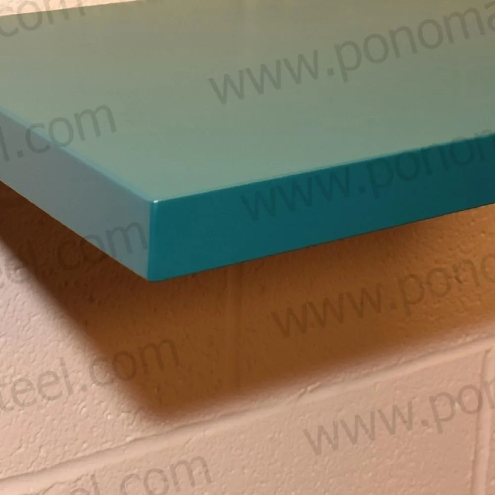 26"x8"x2.0" (cm.66x20.3x5.1) brushed stainless steel floating shelf