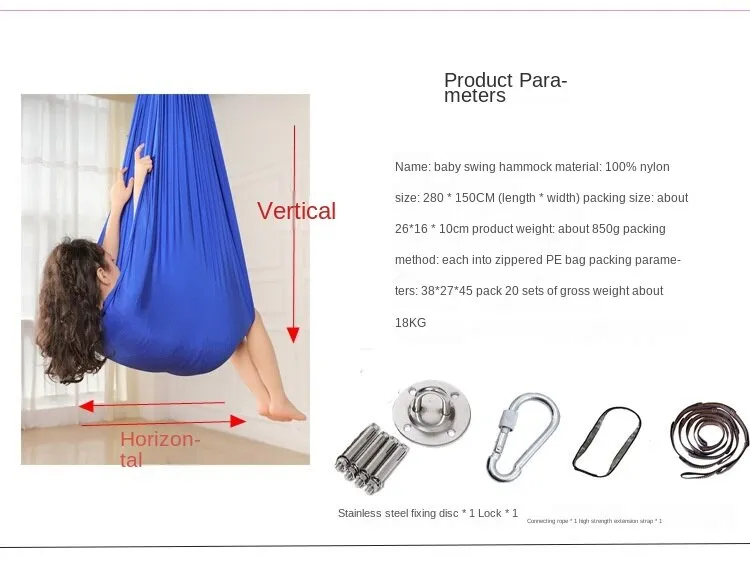 280 * 100CM Hammock Elastic Indoor And Outdoor Children's Sensory Swing