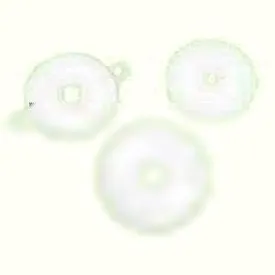 3" Rnd Hypalon Soft Grey Face Plate, Flat, 7/8"