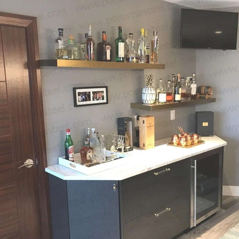 40"x12"x2.5" (cm.101.6x30.5x6.4) stainless steel floating shelf
