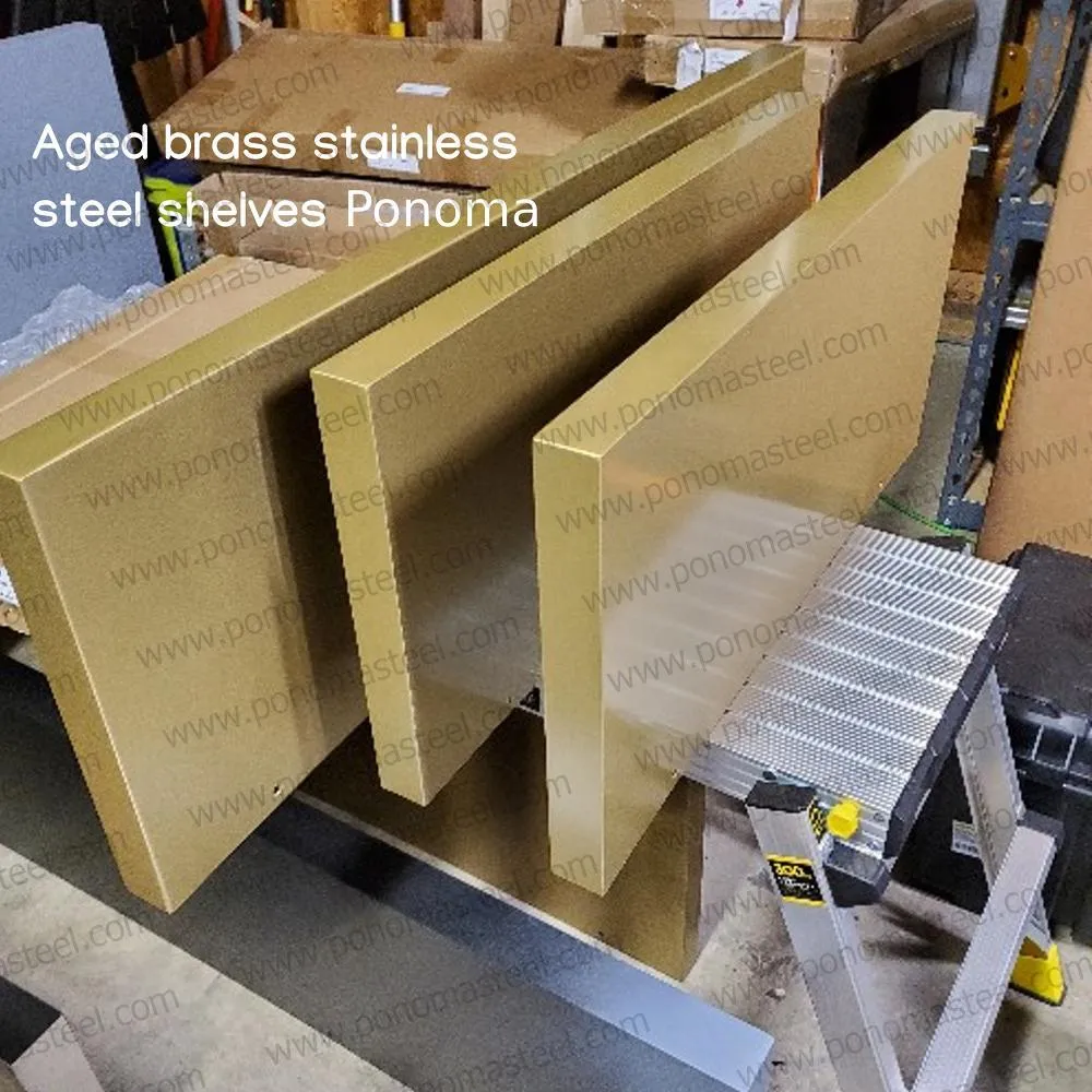 40"x12"x2.5" (cm.101.6x30.5x6.4) stainless steel floating shelf