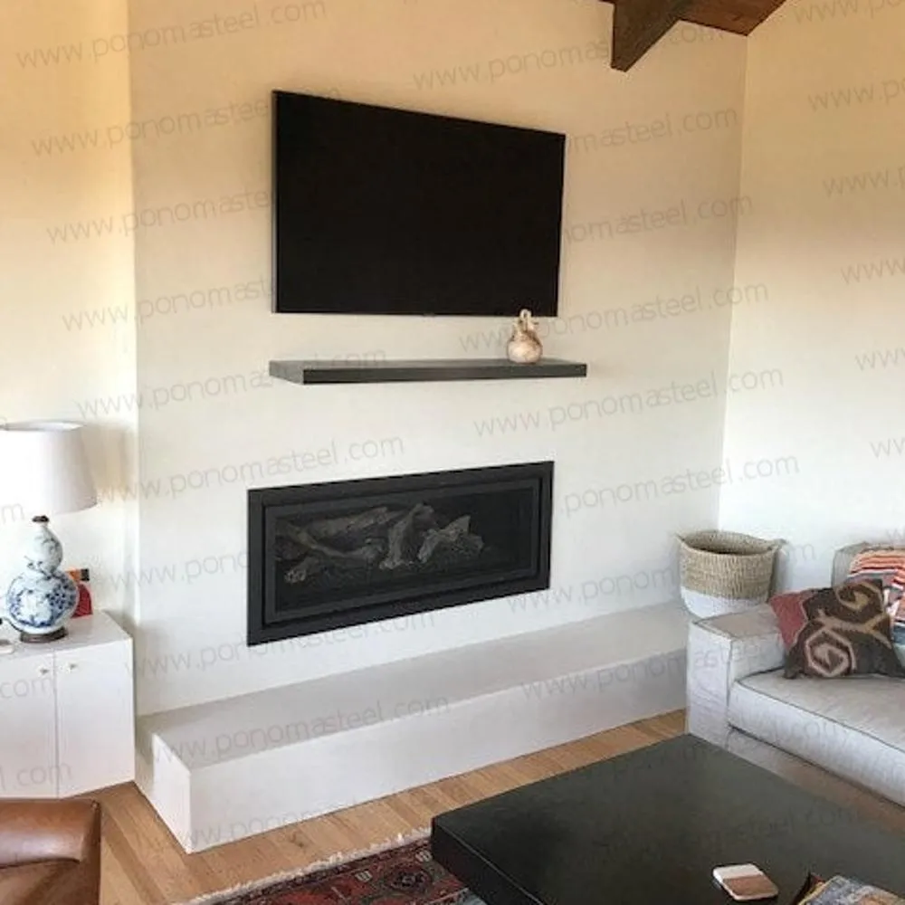 42"x10"x2.5" (cm.107x25.4x6.4) painted stainless steel floating shelf
