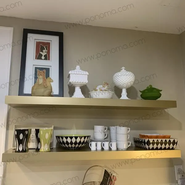 42"x12"x2.0" (cm.107x30.5x5.1) brushed stainless steel floating shelf
