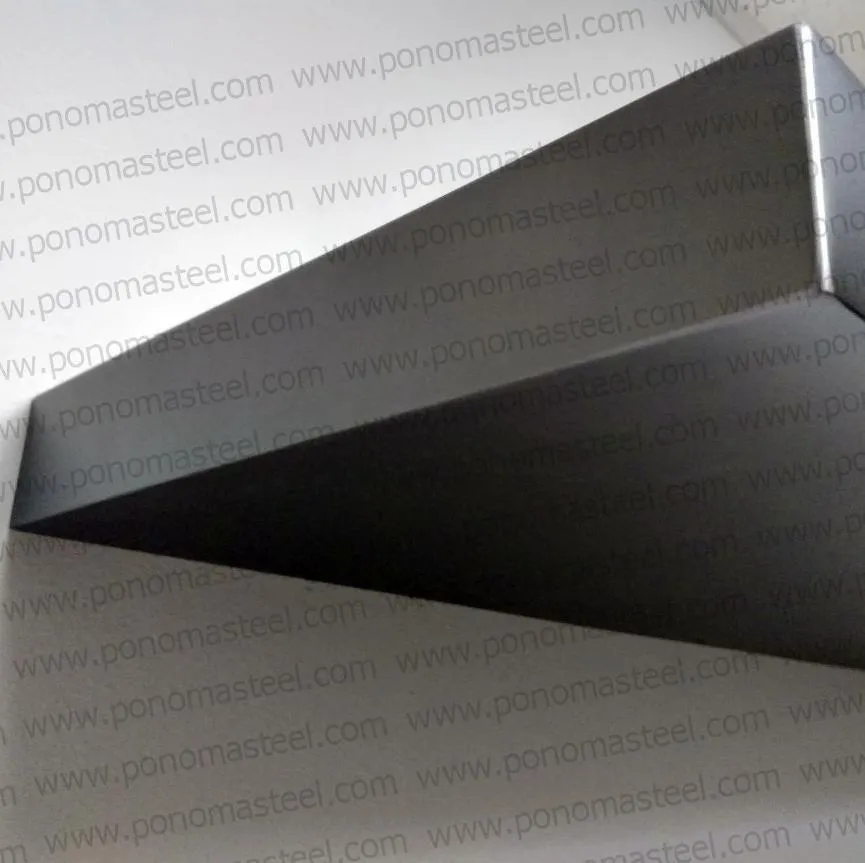 60"x8"x2.0" (cm.152x20x5.1) painted stainless steel floating shelf