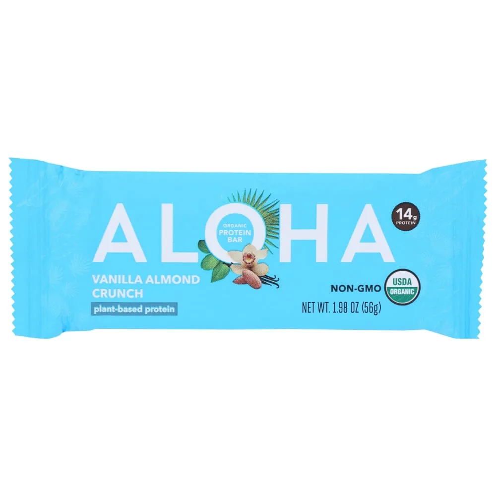 ALOHA: Vanilla Almond Crunch Protein Bar, 1.9 oz (Pack of 5)