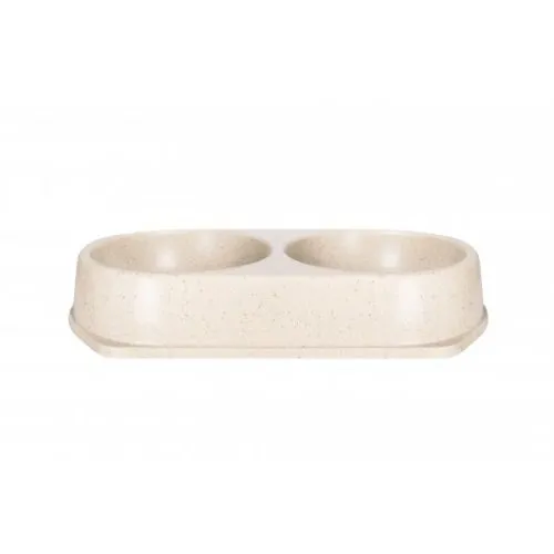 Bamboo Double Bowl Natural