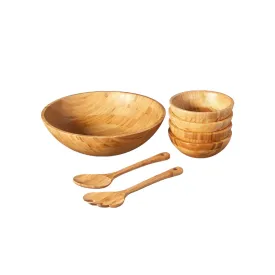 Bamboo Salad Bowl Set with Servers (7pc)