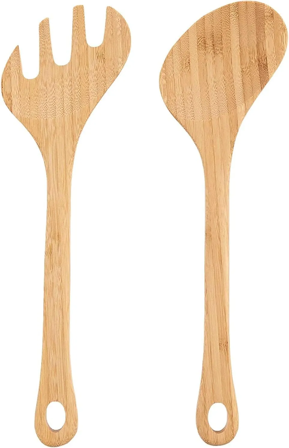 Bamboo Wood Salad Bowl, Large, 7-Piece Set