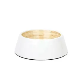 Barkley & Bella Melamine Bowl White Bamboo Medium