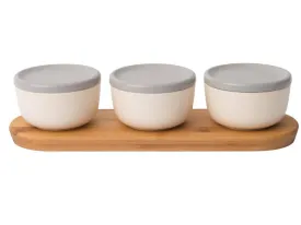 BergHOFF Leo 7pc Bamboo Covered Appetizer Set, 0.29qt.