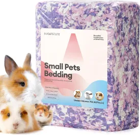 BUCATSTATE Hamster Bedding 70L, 99% Dust-Free Guinea Pig Paper Bedding Odor Control Paper Bedding, Cozy Small Animal Bedding for Rabbit Rat Syrian Dwarf Hamsters Gerbils (Lavender)
