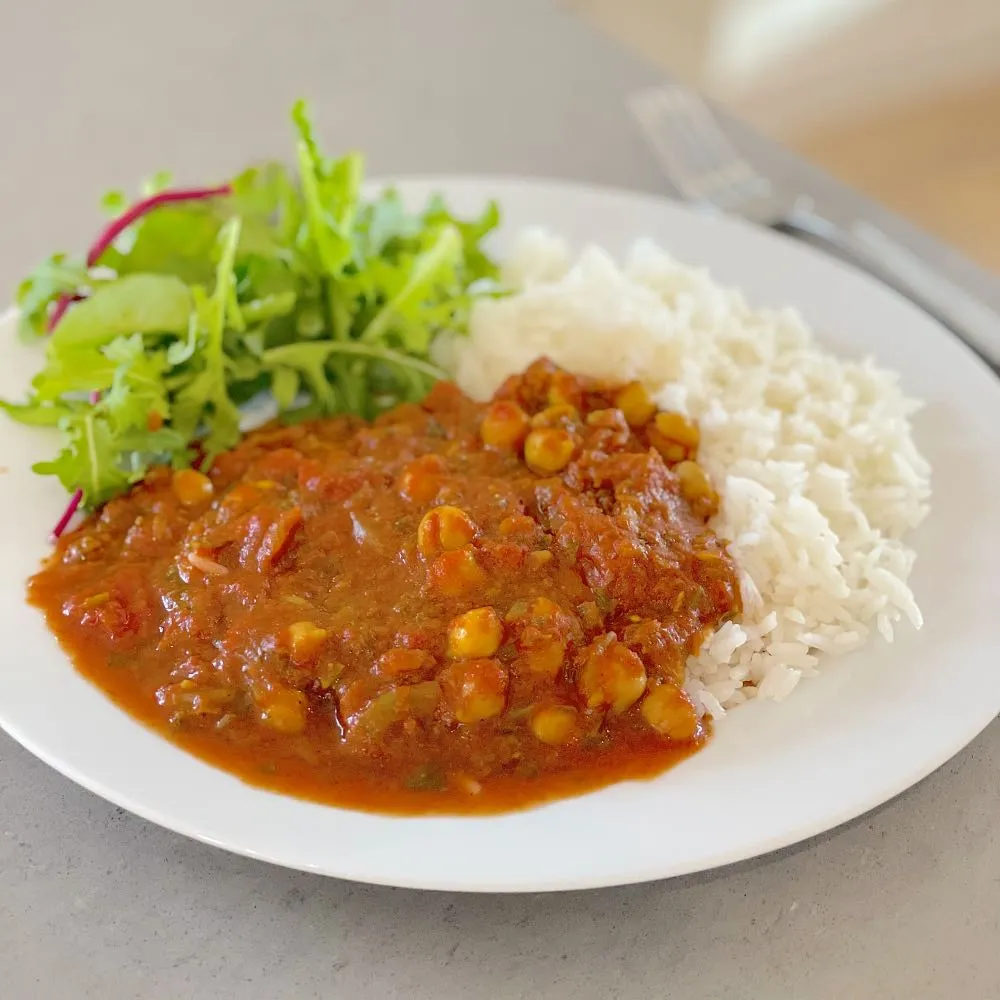 Chana Masala Curry & Rice (Single Serve)