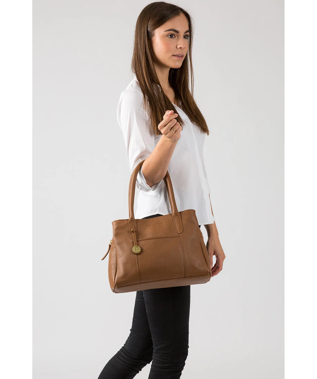 'Cheadle' Dark Tan Leather Handbag
