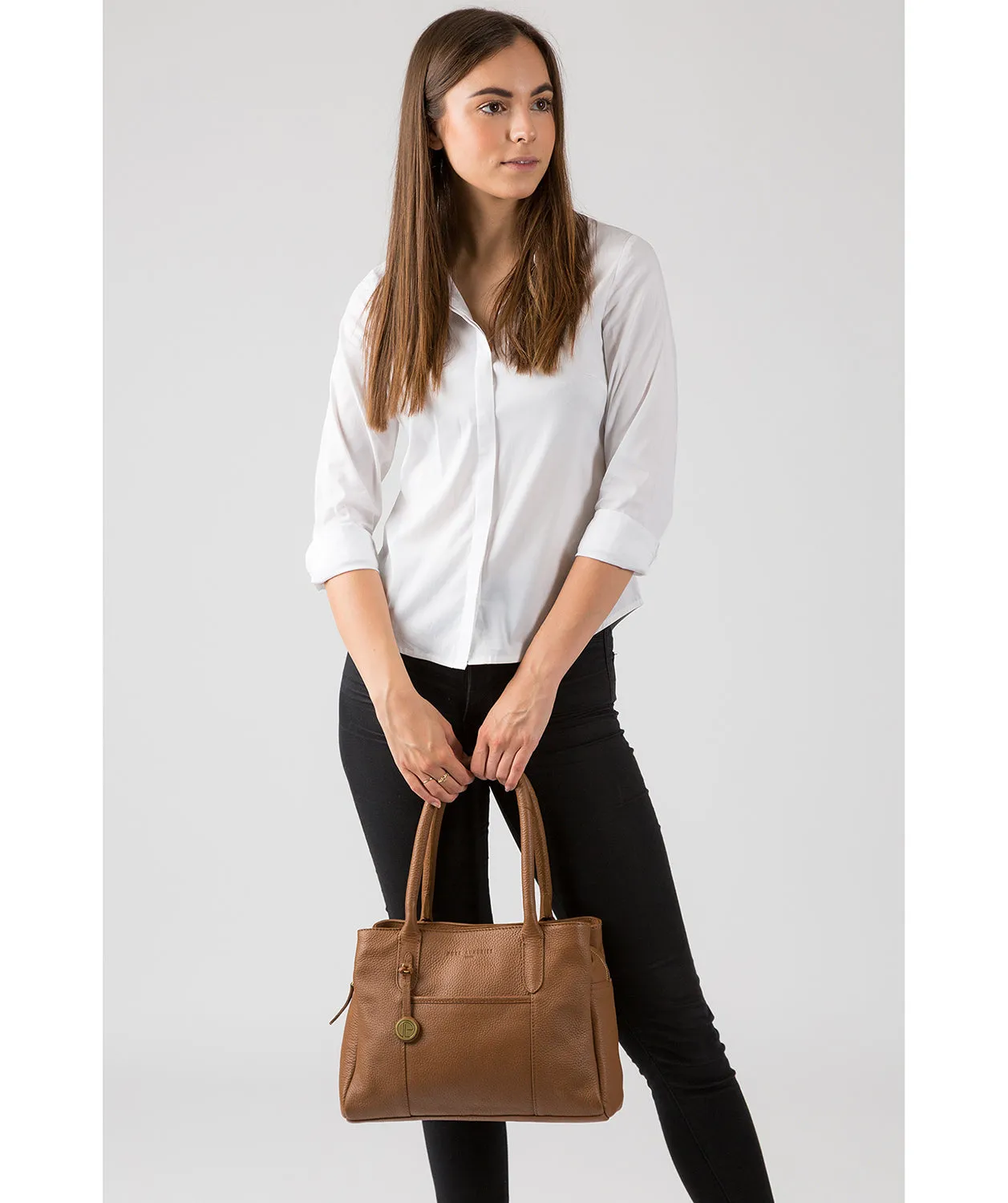 'Cheadle' Dark Tan Leather Handbag