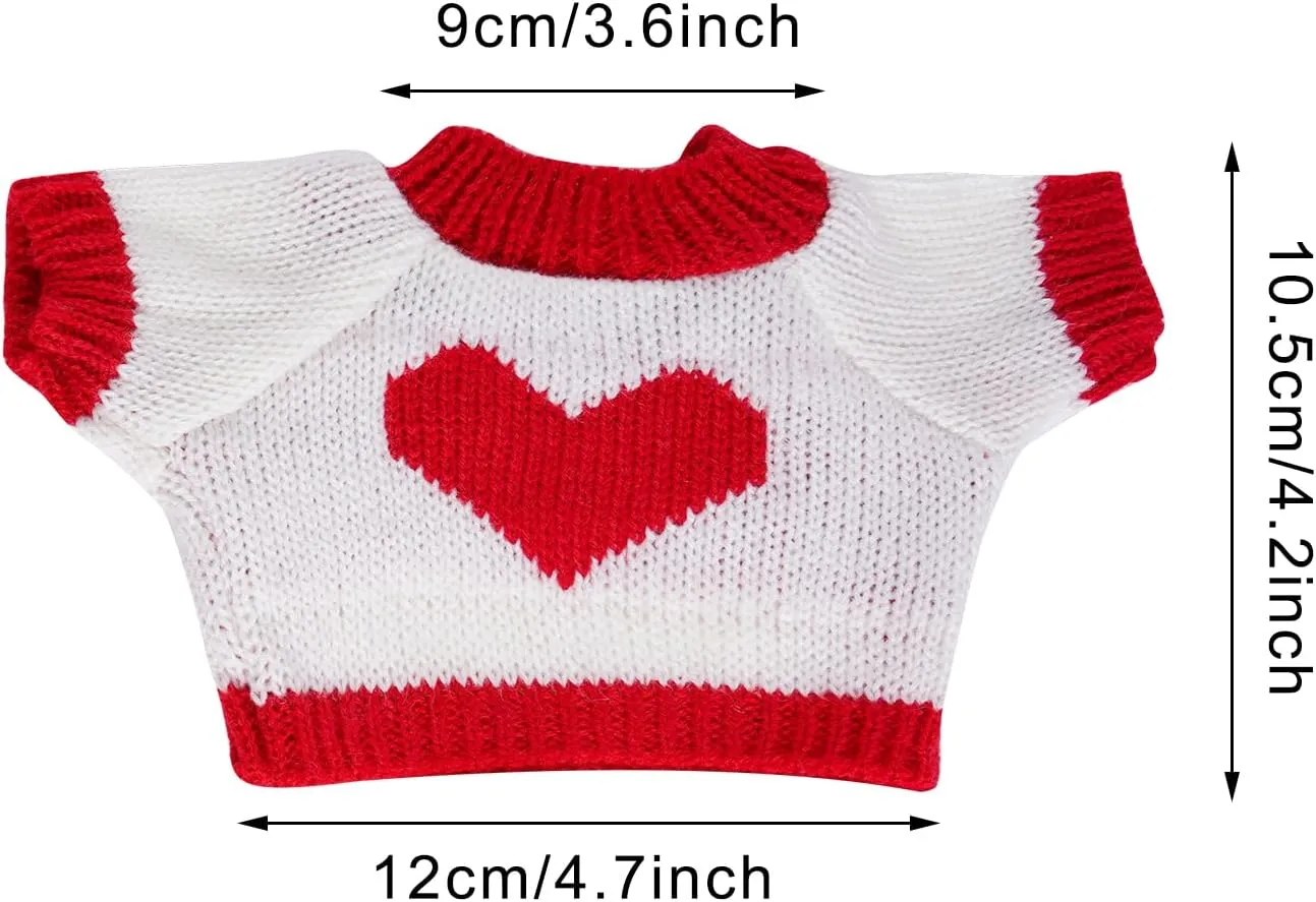 choyaxo 4 PCS Christmas Guinea Pig Clothes Hamster Sweater Ferret Knitted Clothes for Small Animal Outfit Winter Christmas Clothing (Valentine's Day)