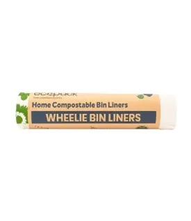Compostable Wheelie Bin Liners 140L, Natural, 20 Rolls x 5's (100 bags)
