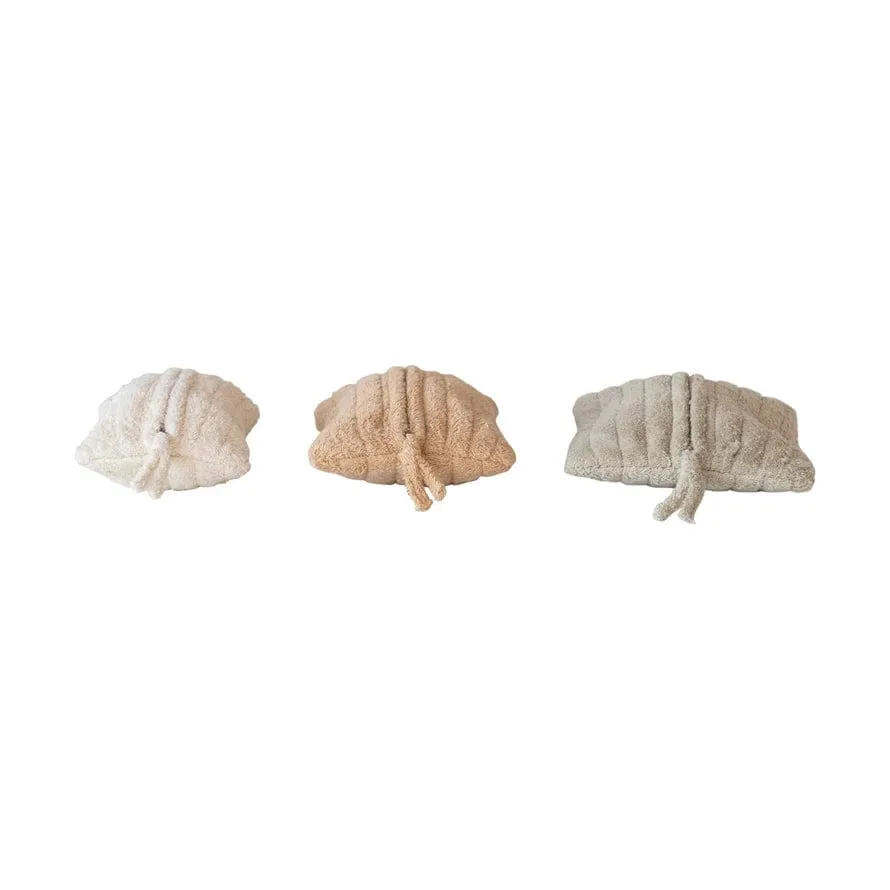 Creative Co-op Quilted Cotton Terry Zip Pouches with Cotton Lining