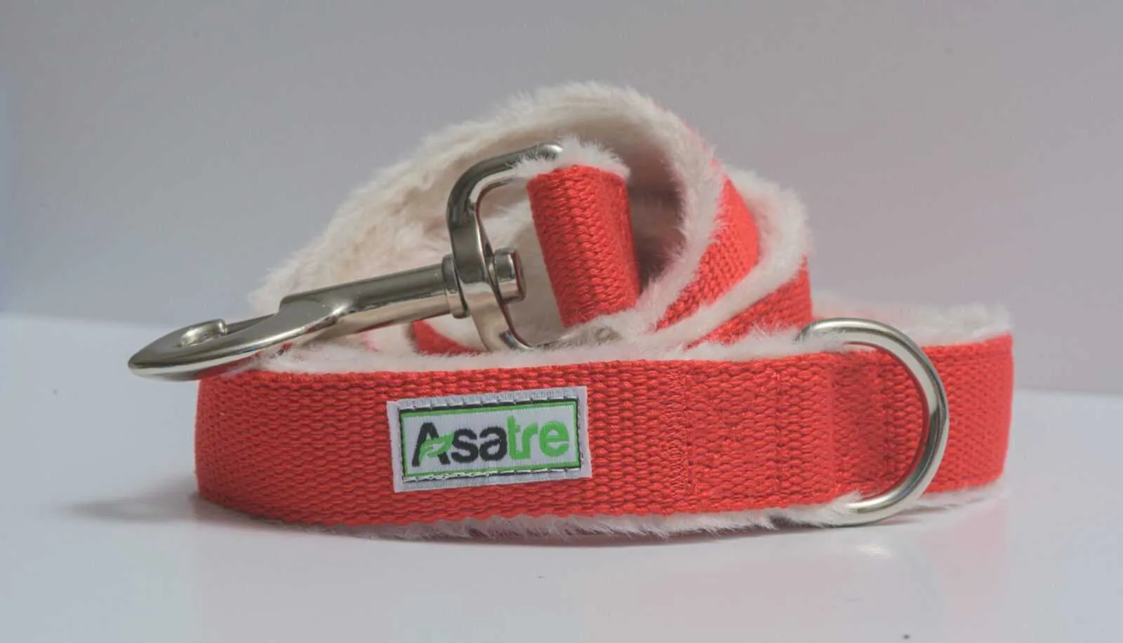 Dog Collar Leash Set: Adjustable Hemp Collar and Leash (Red)