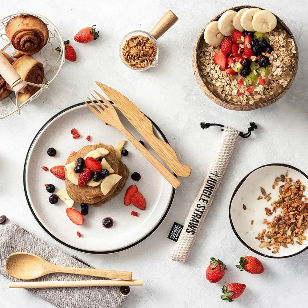 Eco-friendly Coconut Bowls & Spoons Set of 4