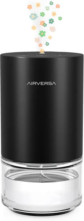 Essential Oil Diffuser Waterless Aromatherapy Diffusers for Home Large Room, Bedroom, Car, Office, Desk, Battery Operated, Small Diffuser for Pure Scent, 100mL Capacity, AN9 (Black)