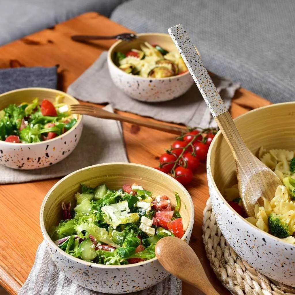 Extra Large Bamboo Salad Bowl (28cm Diameter)