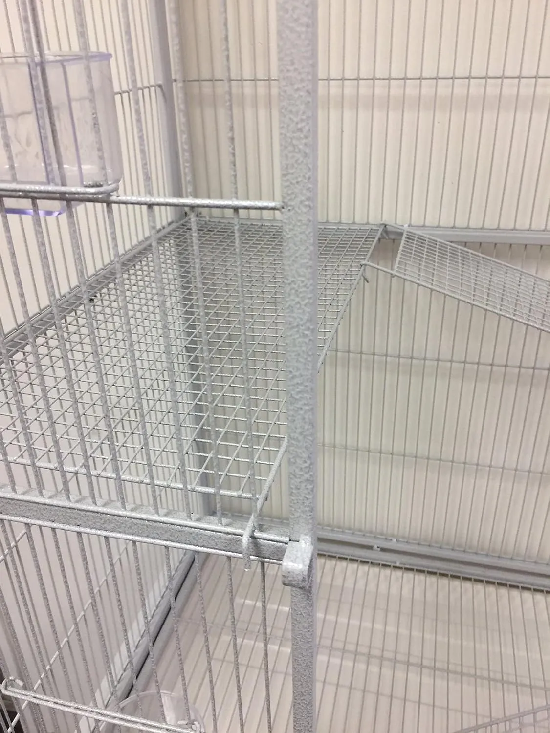 Extra Large Wrought Iron Chew-Proof 4-Levels Narrow Bar Spacing Ferret Chinchilla Squirrel Sugar Glider Rats Mices Rabbit Squirrel Hamster Cage Easy Clean Pull Out Tray with Removable Rolling Stand