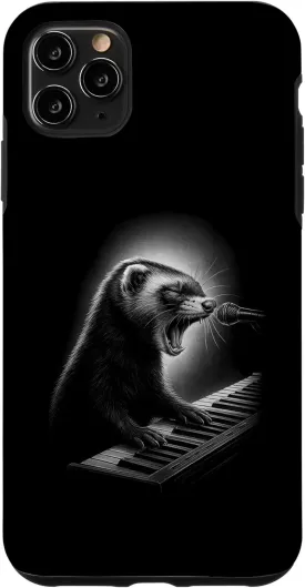 Ferret Playing Keyboard Piano Player Pet Lover Case for iPhone 11 Pro Max