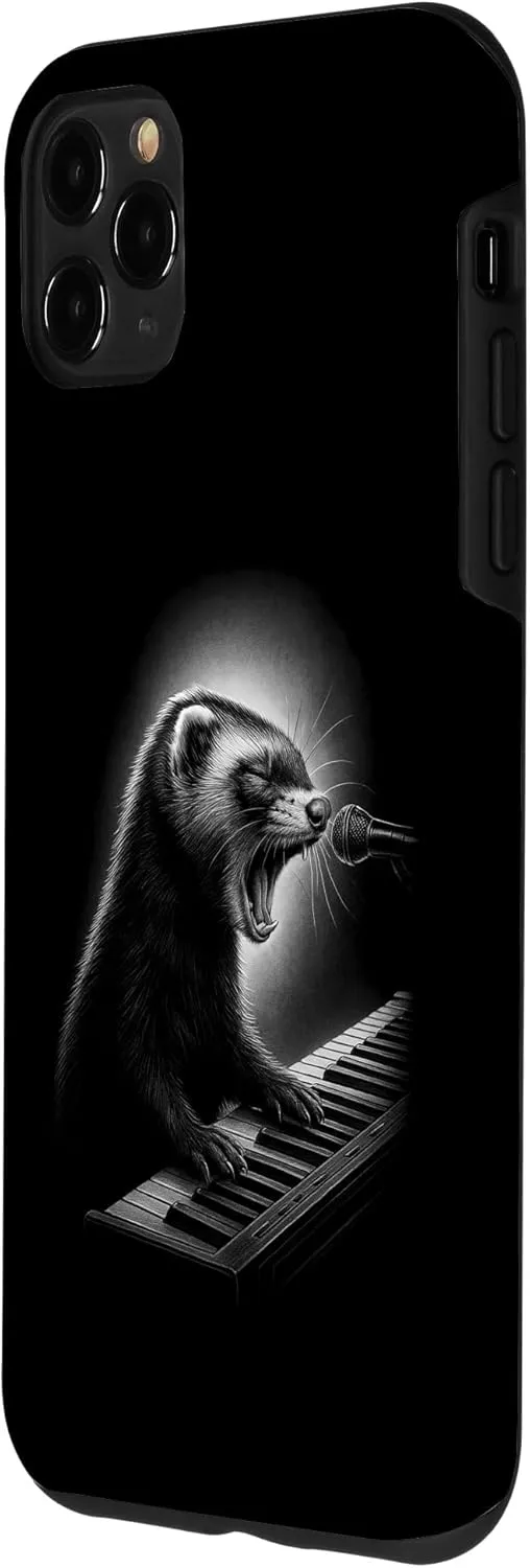 Ferret Playing Keyboard Piano Player Pet Lover Case for iPhone 11 Pro Max