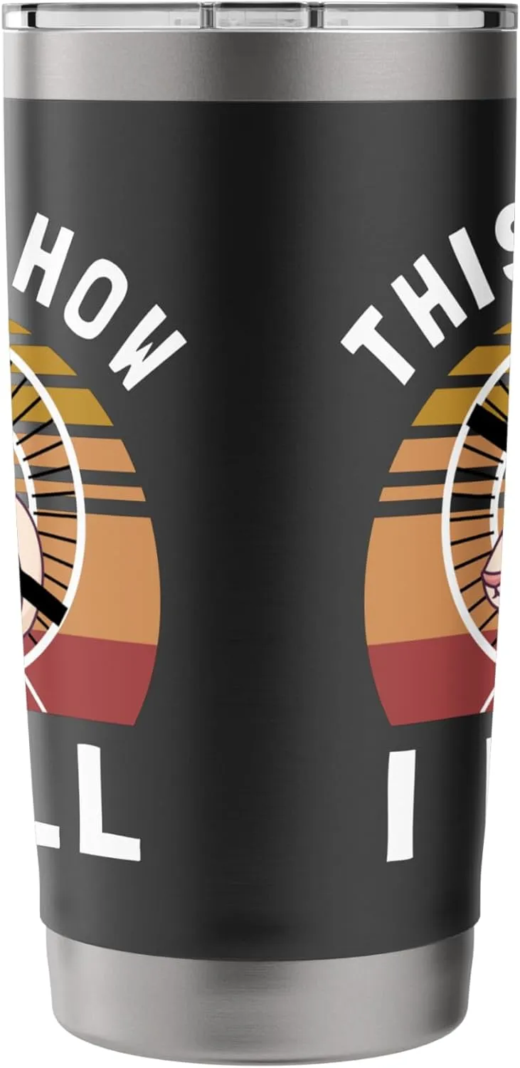 Hamster Wheel This Is How I Roll Retro Vintage Stainless Steel Insulated Tumbler