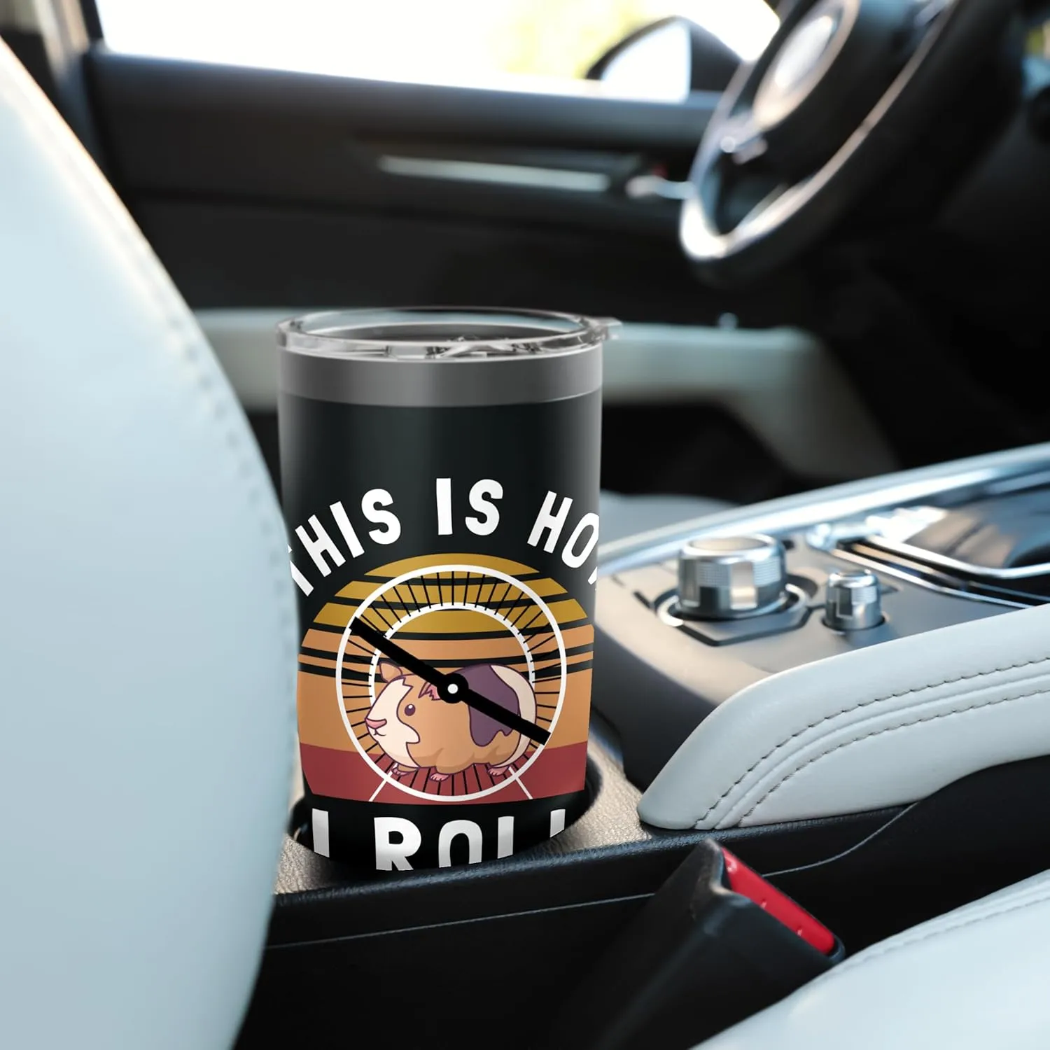 Hamster Wheel This Is How I Roll Retro Vintage Stainless Steel Insulated Tumbler