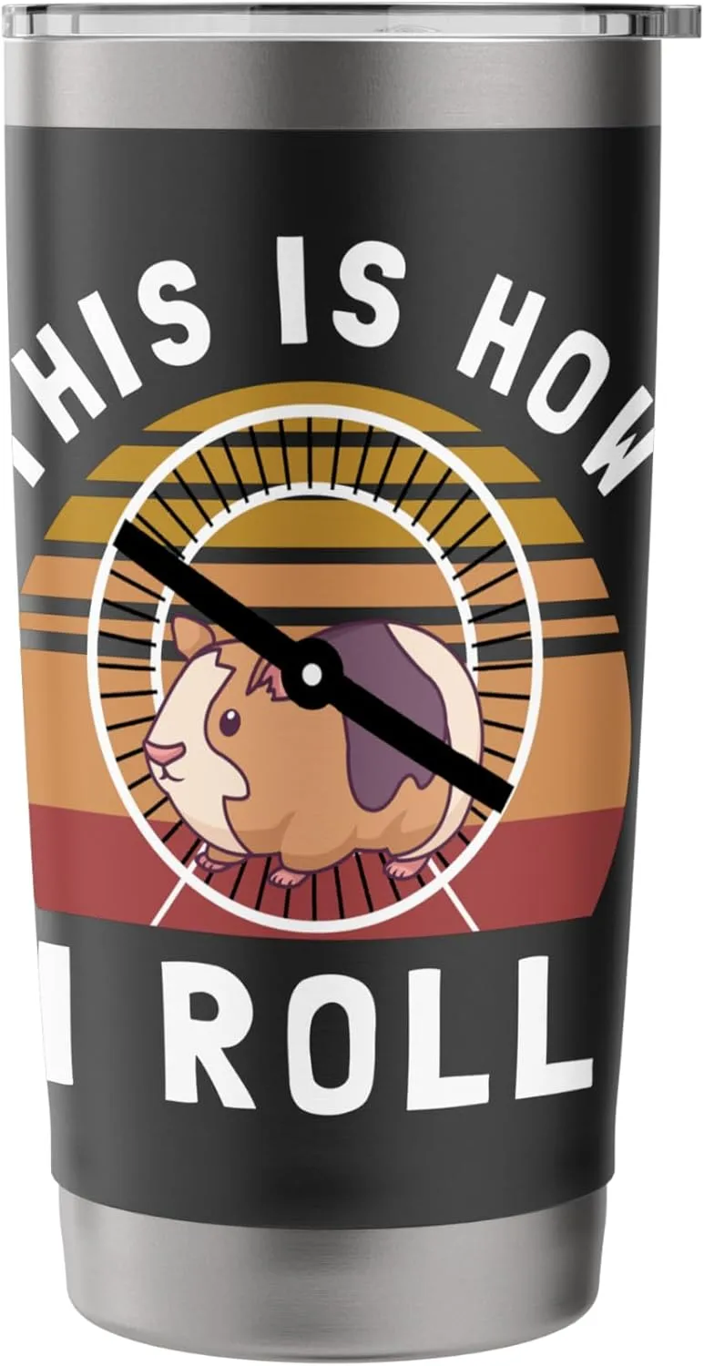 Hamster Wheel This Is How I Roll Retro Vintage Stainless Steel Insulated Tumbler