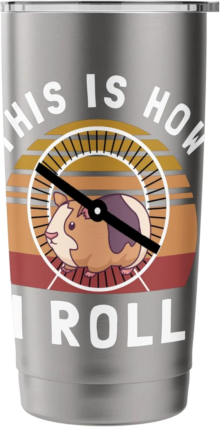 Hamster Wheel This Is How I Roll Retro Vintage Stainless Steel Insulated Tumbler