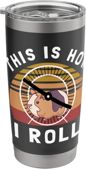 Hamster Wheel This Is How I Roll Retro Vintage Stainless Steel Insulated Tumbler