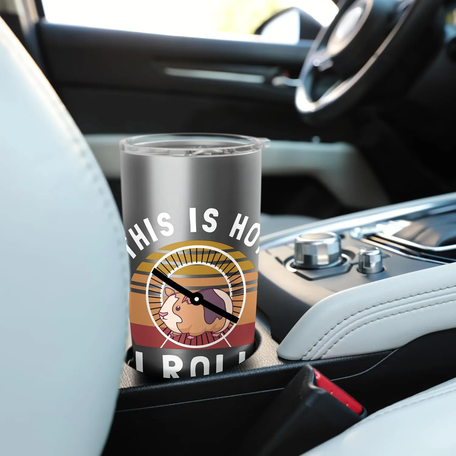 Hamster Wheel This Is How I Roll Retro Vintage Stainless Steel Insulated Tumbler