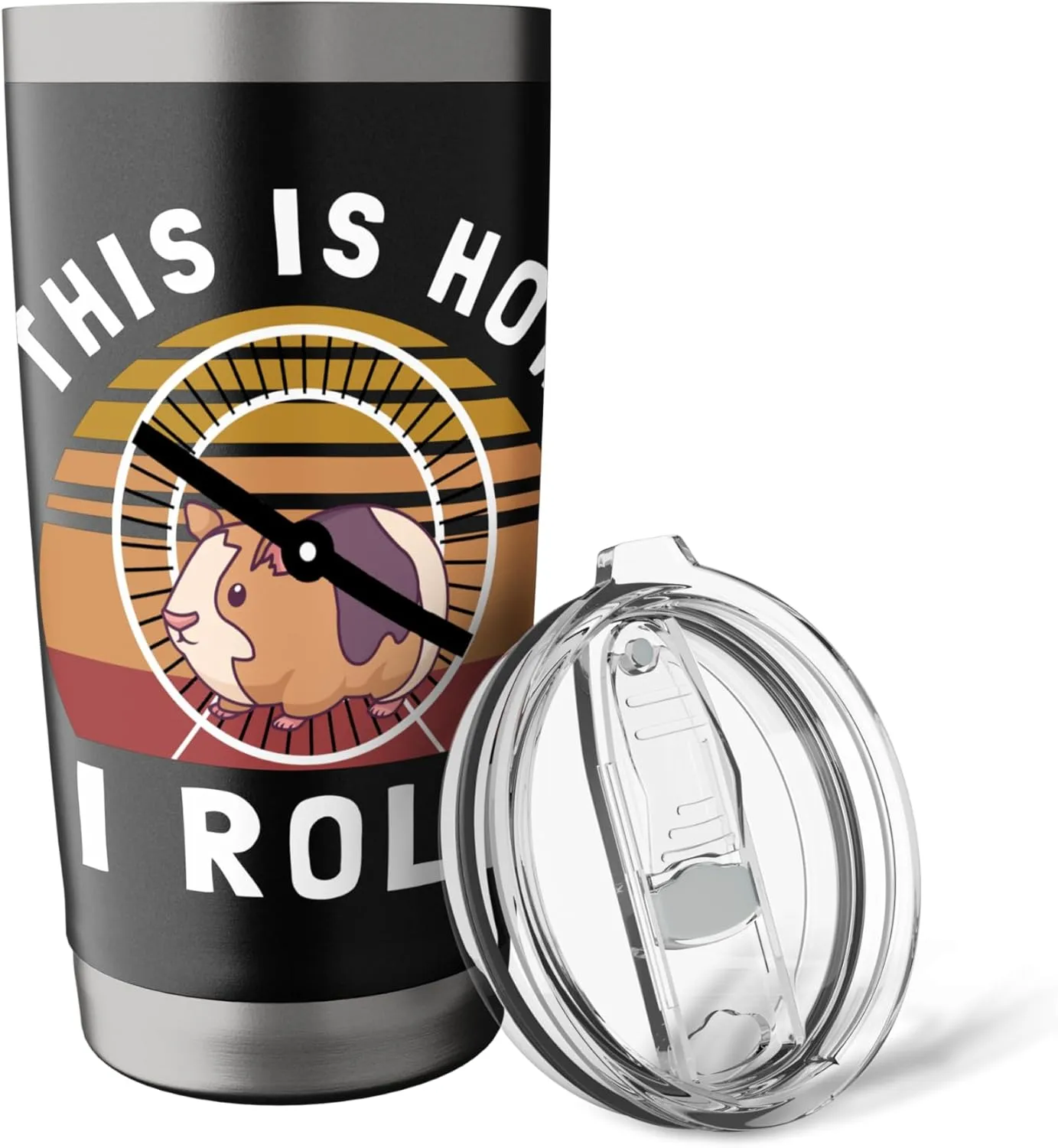 Hamster Wheel This Is How I Roll Retro Vintage Stainless Steel Insulated Tumbler