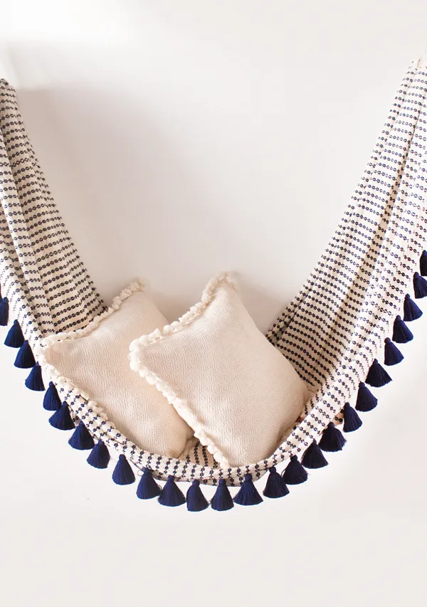 Handwoven Blue Cadena Hammock