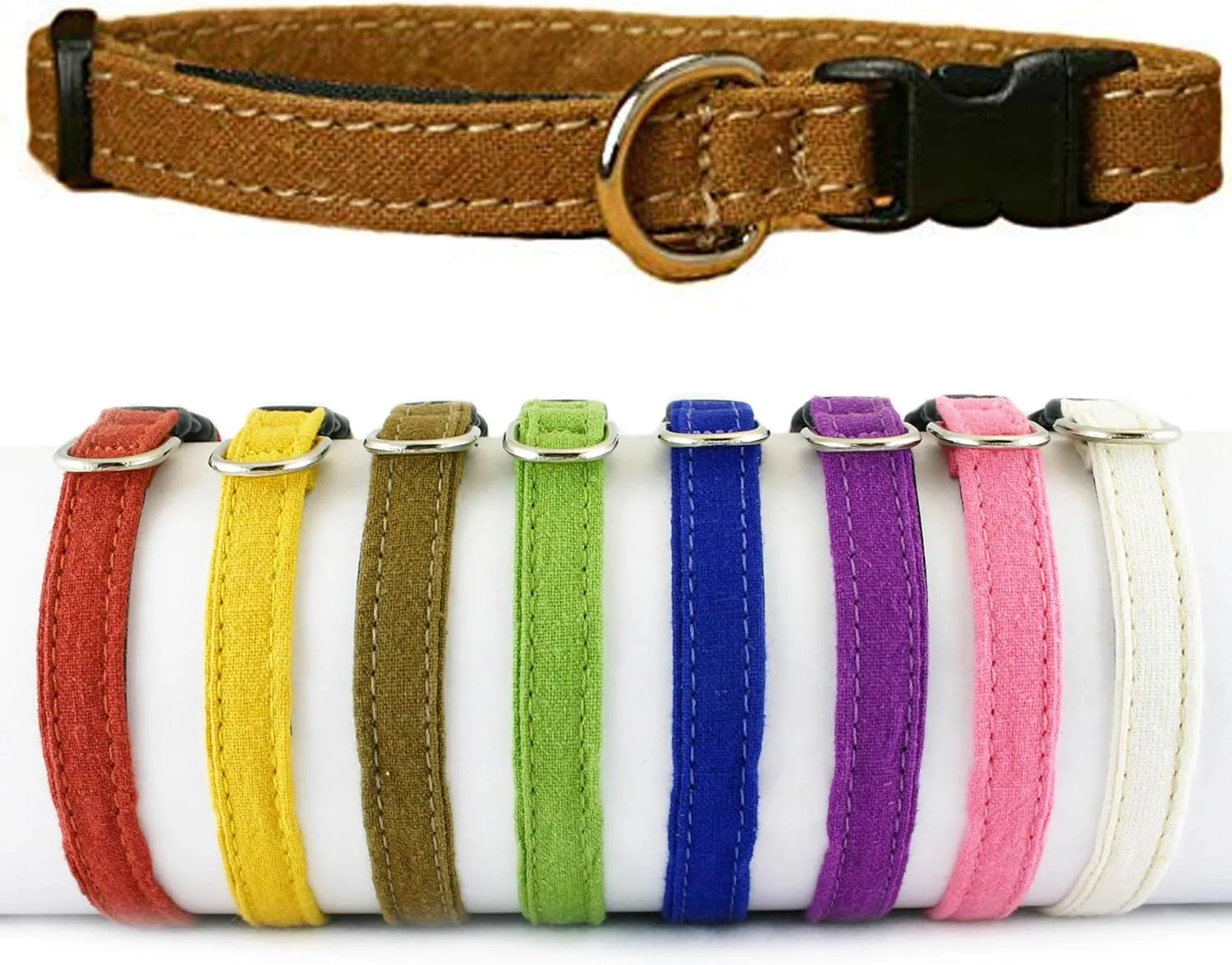 Hemp Cat Collar Bronze